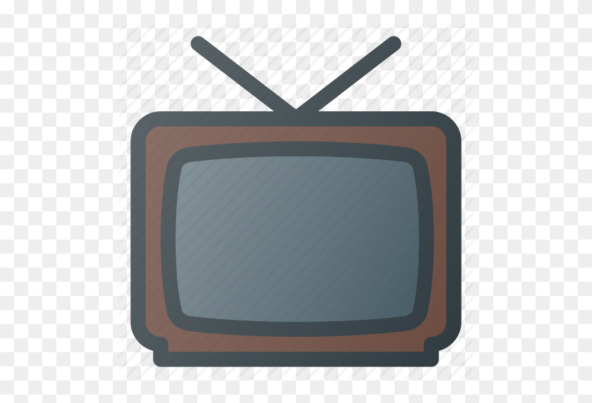 512x512 Viejo, Retro, Televisión, Tv, Icono Vintage - Vintage Tv Png