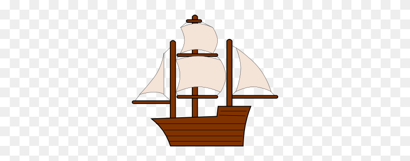 300x271 Корабль Колумба - Старые Парусные Корабли Клипарт