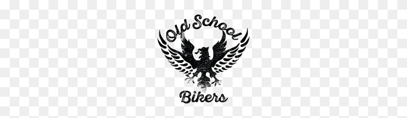 190x184 Old School Bikers Eagle Wings Inscription - Eagle Wings PNG