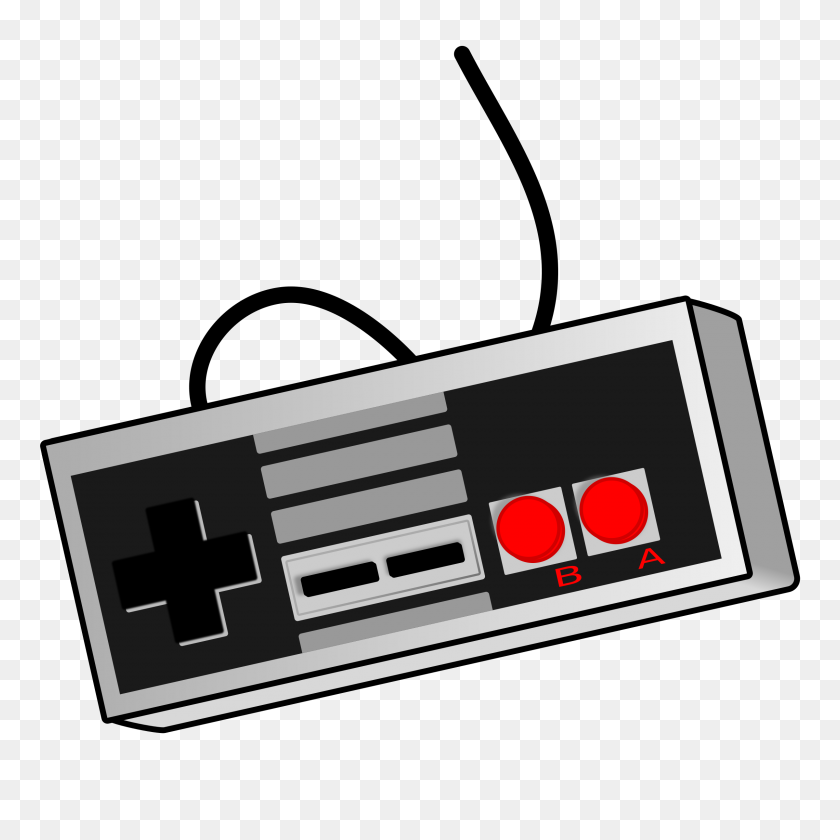 2400x2400 Old School Game Controller Icons Png - Nintendo Controller PNG