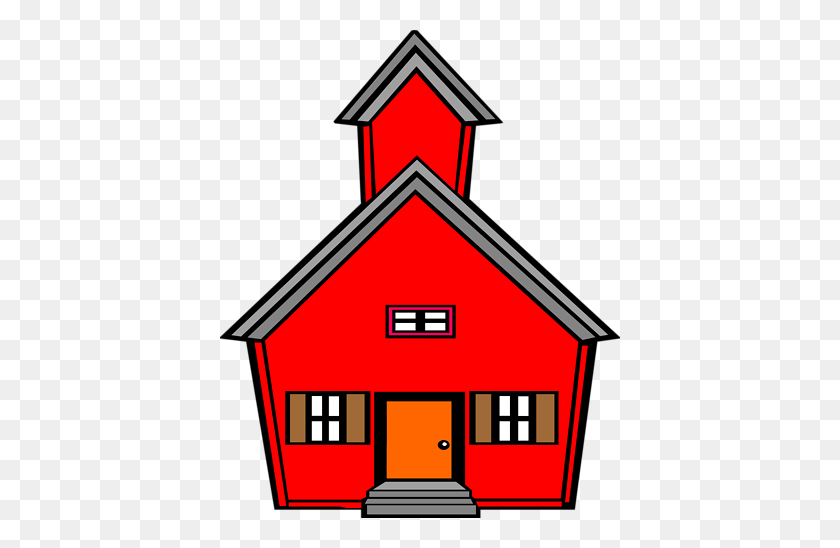 400x488 Old School House Clipart - School Clipart No Background