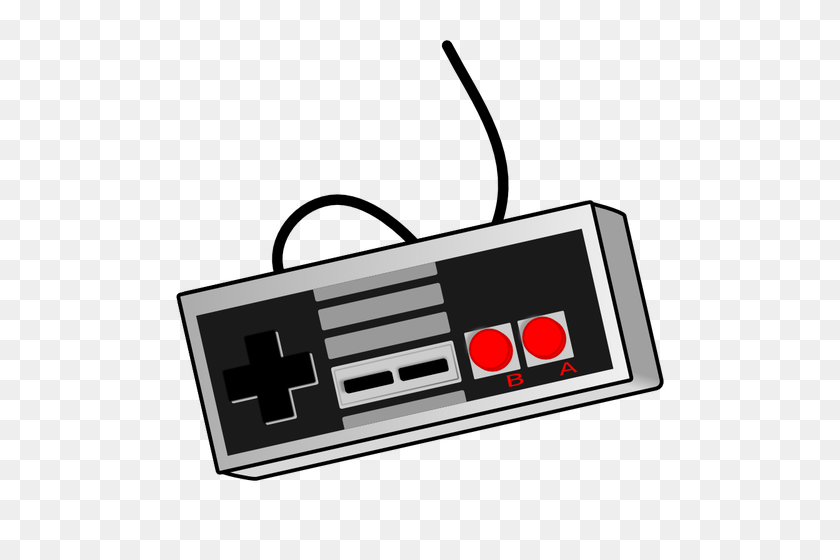 500x500 Old Style Game Controller Vector Clip Art - Remote Control Clipart