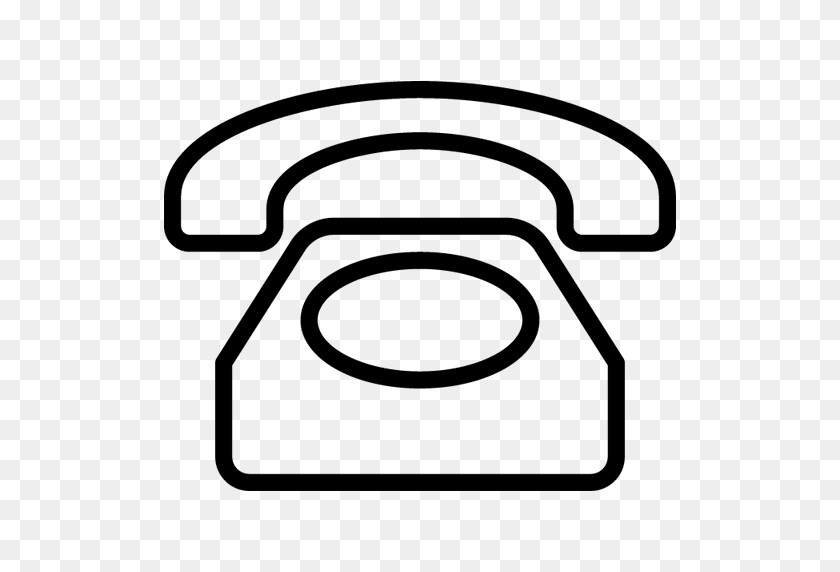 512x512 Старый Телефон Значок Линии Iconset Iconsmind - Телефон Png