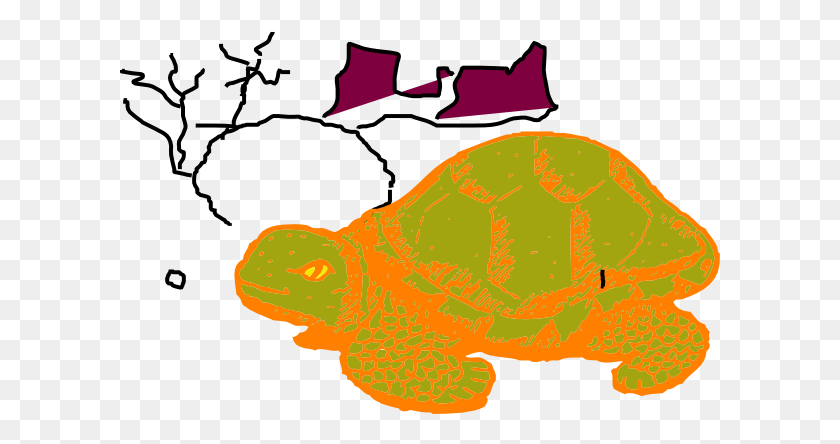600x384 Tortuga Vieja Clipart - Tortoise Clipart