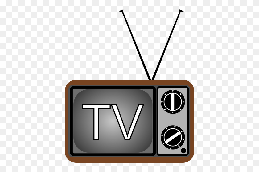 420x500 Old Tv Set Vector Illustration - Old Tv PNG