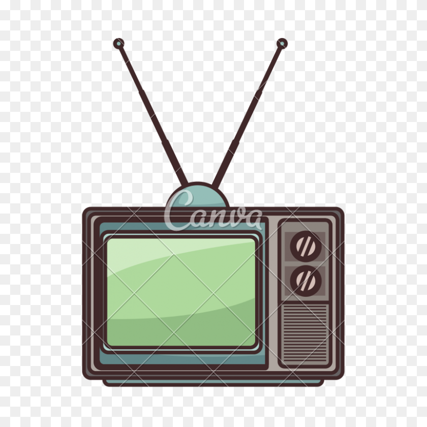 800x800 Tecnología De Televisión Antigua - Televisión Antigua Png