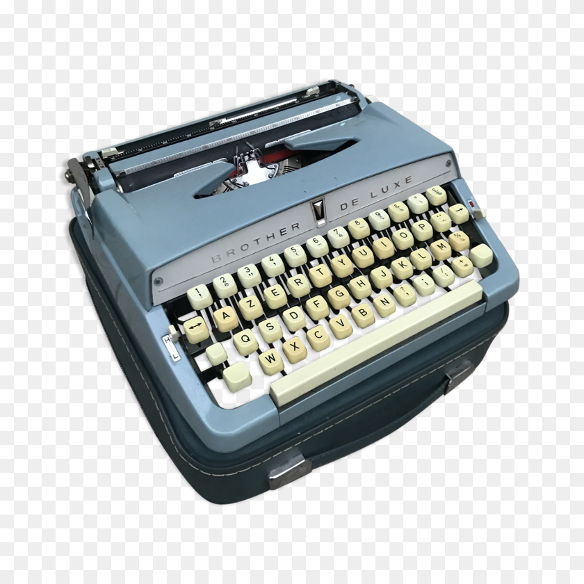 1457x1457 Old Typewriter Brother Of Luxury Metal Blue - Typewriter PNG