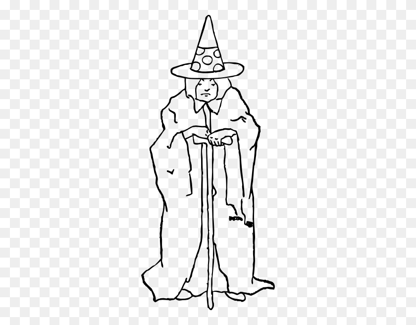 270x596 Old Witch Clip Art - Witch Black And White Clipart