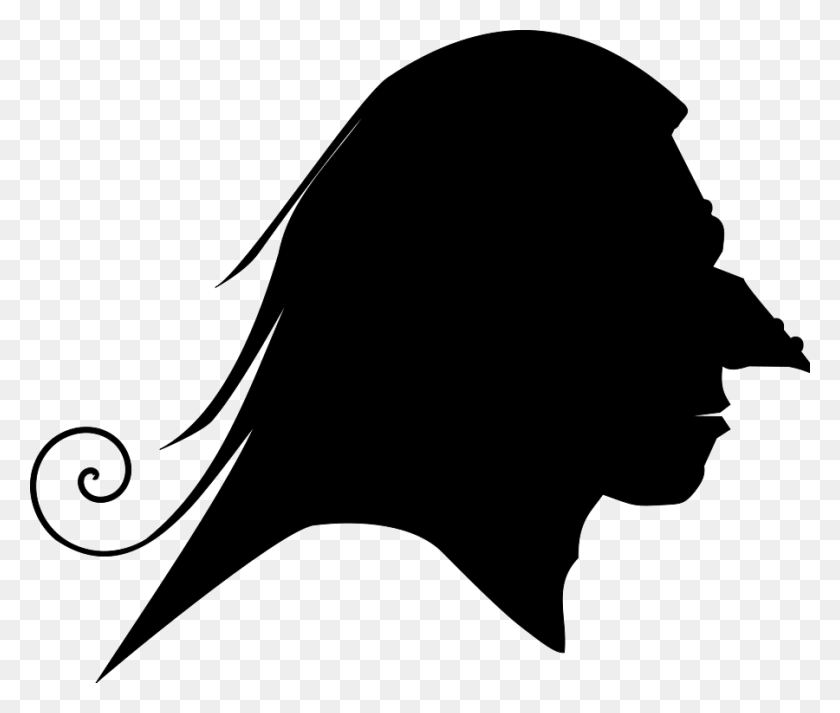 900x754 Old Witch Silhouette Profile - Witch Silhouette Clip Art
