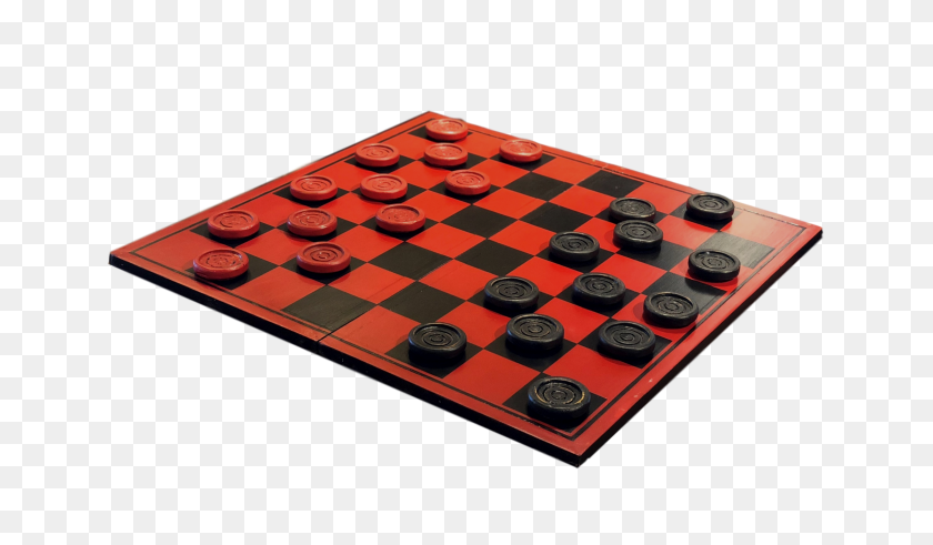 651x431 Oldtimers Checkers Set Woard Large Peters Billiards - Checkers PNG