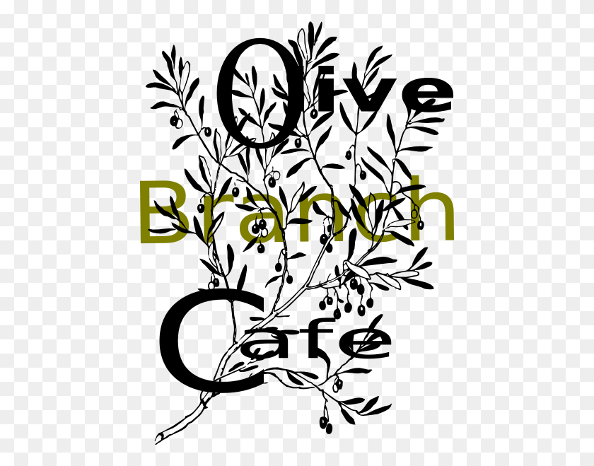 444x599 Olive Branch Cafe Clip Art - Cafe Clipart