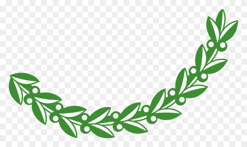 800x452 Olive Branch Clip Art - Floral Wreath Clipart
