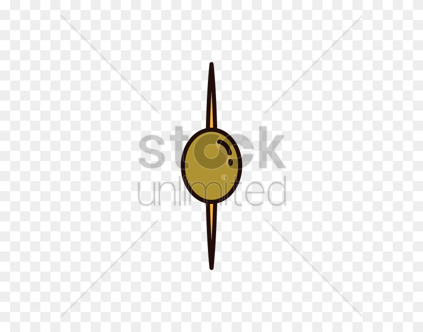 600x600 Olive On Toothpick Vector Image - Toothpick Clipart