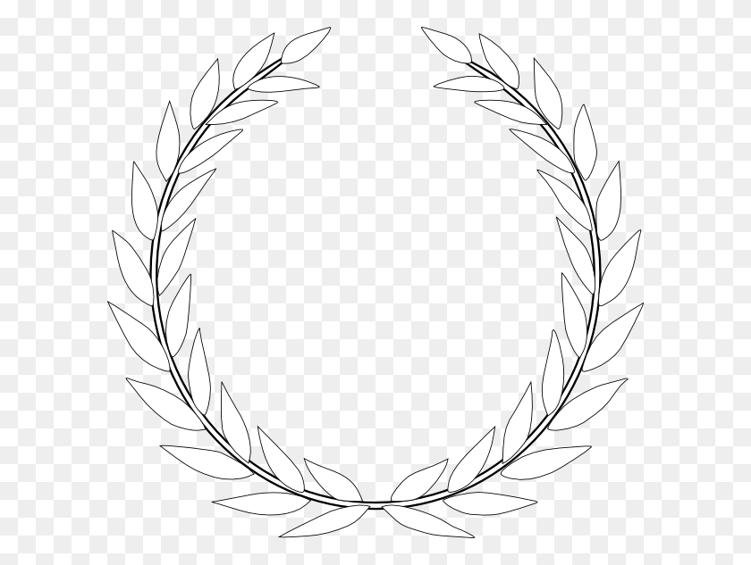 600x573 Olive Wreath Cliparts - Olive Branch Wreath Clipart