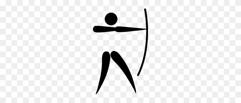 192x299 Olympic Archery Logo Clip Art - Archery Clipart