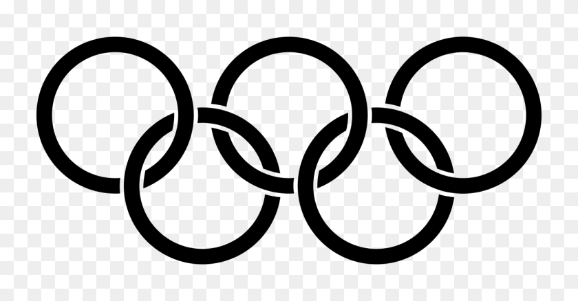 1280x621 Olympic Rings Black - Olympic Rings PNG