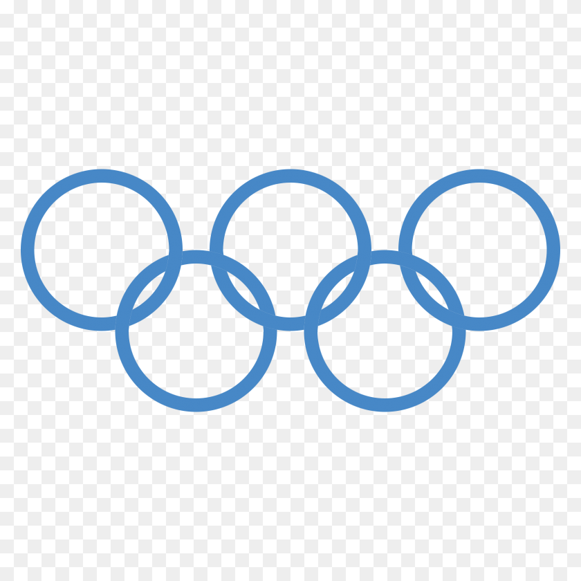 1600x1600 Значок Олимпийские Кольца - Олимпийские Кольца Клипарт