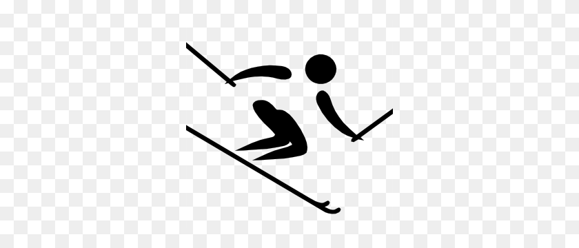 300x300 Олимпийские Виды Спорта, Горные Лыжи, Пиктограмма Картинки - Лыжный Клипарт