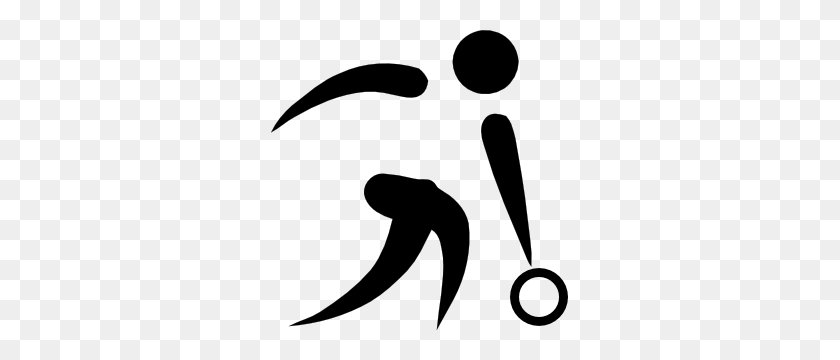 297x300 Olympic Sports Bowling Pictogram Clip Art Free Vector - Hammer Clipart Black And White