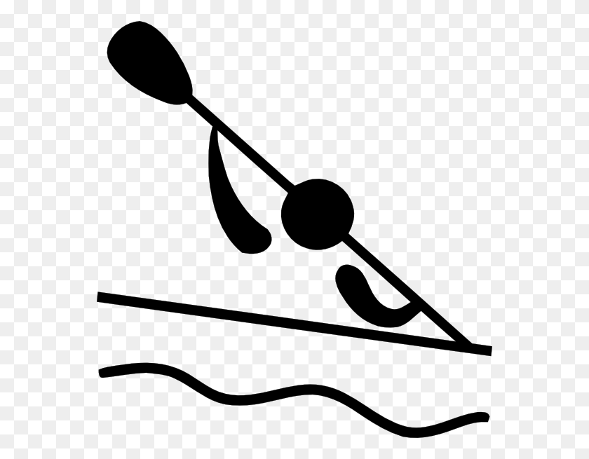 564x595 Olympic Sports Canoeing Slalom Pictogram Clip Art Free Vector - Water Polo Clipart