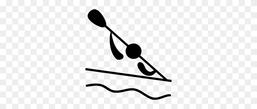 282x297 Olympic Sports Canoeing Slalom Pictogram Clip Art Stick Figures - Paddle Clipart