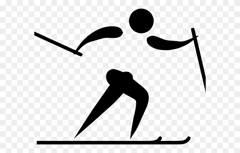 600x476 Олимпийские Виды Спорта, Беговые Лыжи, Пиктограмма Картинки Бесплатный Вектор - Спортивный Клипарт