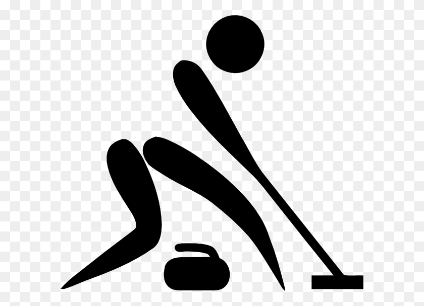 600x548 Olympic Sports Curling Pictogram Clip Art Free Vector - Rottweiler Clipart Black And White
