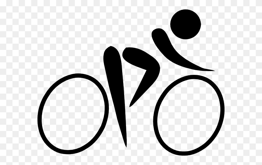 600x469 Olympic Sports Cycling Road Pictogram Clipart Png For Web - Road Trip Clipart Black And White