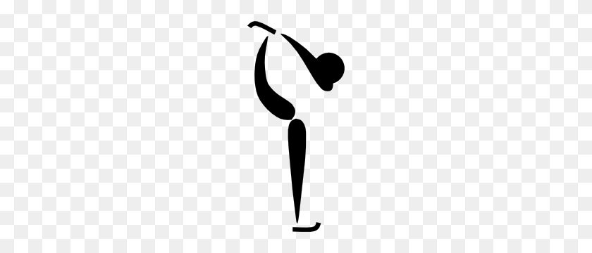 138x300 Olympic Sports Figure Skating Pictogram Clip Art - Figure Skating Clipart
