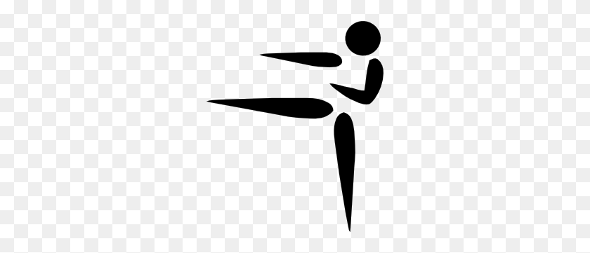 252x301 Olympic Sports Karate Pictogram Clip Art - Karate Clipart Black And White
