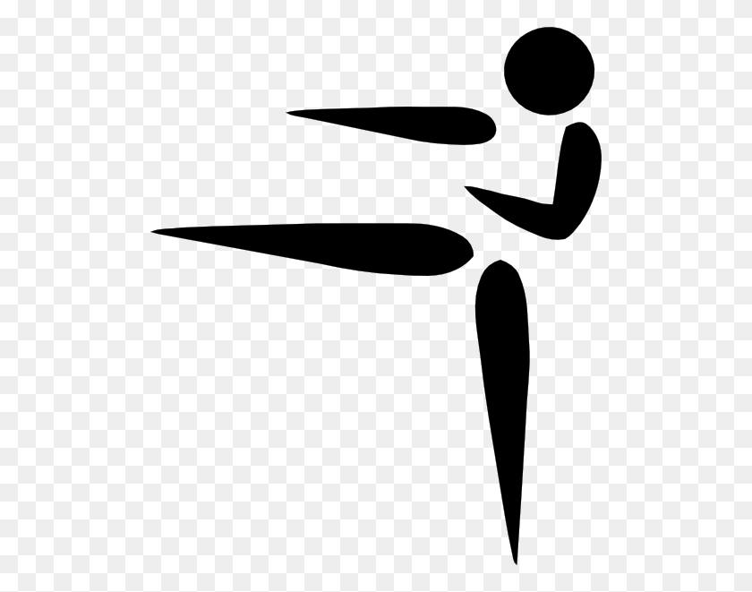 504x601 Olympic Sports Karate Pictogram Clip Art Free Vector - Height Clipart