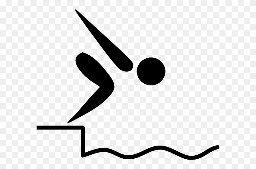 600x496 Olympic Sports Swimming Pictogram Clip Art - Sports Clipart Black And White