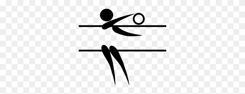 300x263 Olympic Sports Volleyball Indoor Pictogram Clip Art Free Vector - Volley Clipart