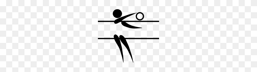 200x175 Olympic Sports Volleyball Indoor Pictogram Png, Clip Art - Volleyball Net Clipart