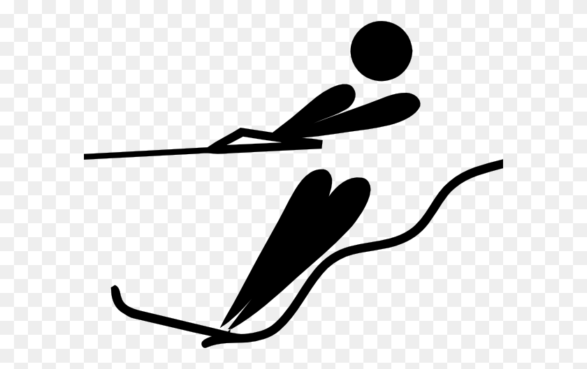 600x469 Olympic Sports Water Skiing Pictogram Clip Art - Water Polo Clipart
