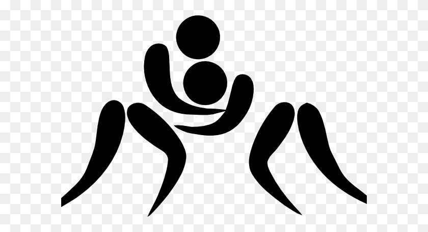 600x395 Olympic Sports Wrestling Pictogram Clip Art Free Vector - Practical Clipart