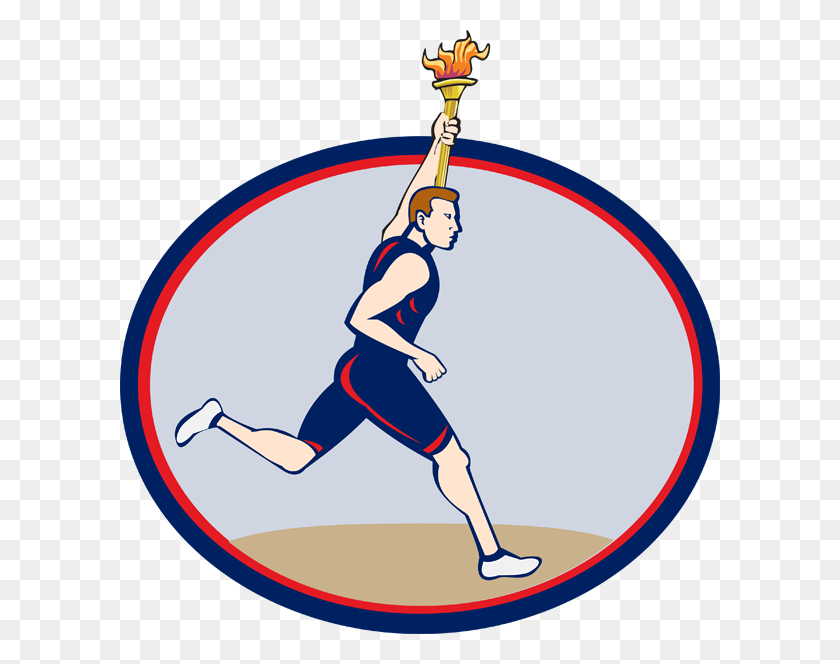 600x604 Olympic Torch Clip Art Free Image - Olympic Torch Clipart