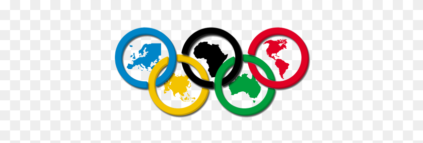 400x225 Olympics Clipart Transparent - Olympic Rings Clip Art