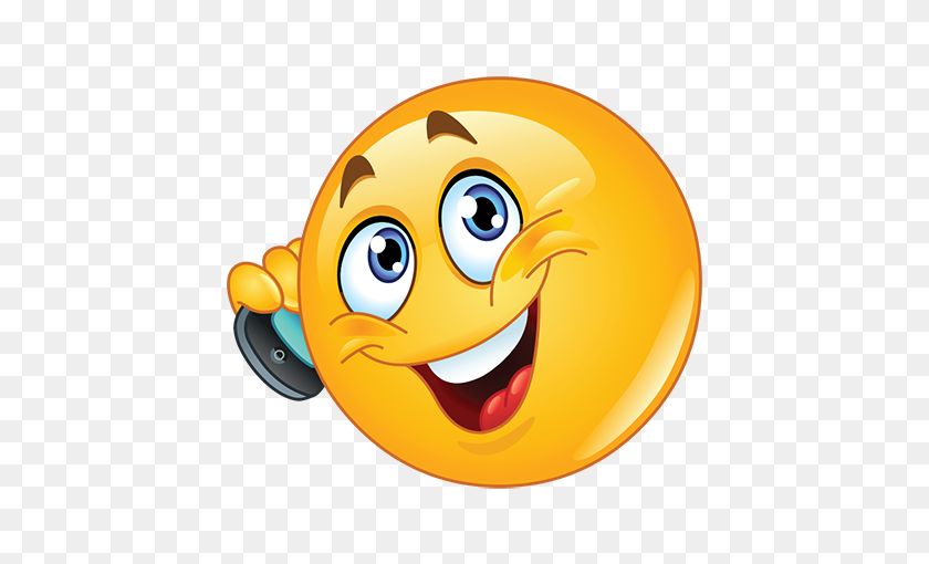 450x450 On A Call Facebook Symbols Emoticons Smiley - Phone Emoji PNG