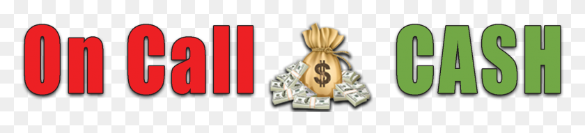 1776x300 On Call Cash - Money Pile PNG