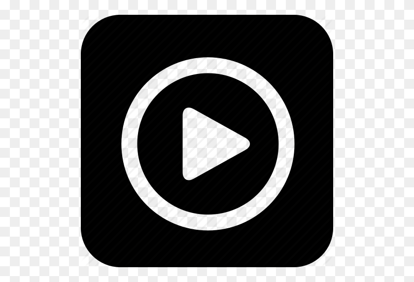 512x512 On, Play, Play Button, Push, Watch Icon - Play Button Icon PNG