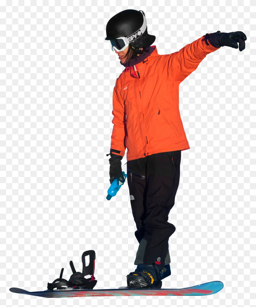 844x1024 On Snowboard In Oslo Winter Park Png Image - Snowboard PNG