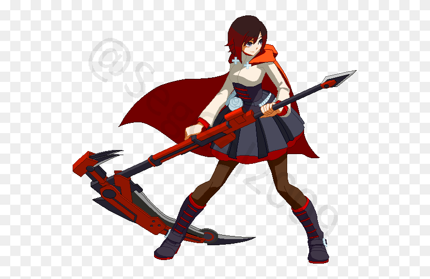 555x485 On Twitter Ruby - Rwby PNG