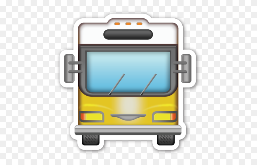 480x480 Oncoming Bus Stickers Emoji Stickers, Emoji - Chromebook Clipart