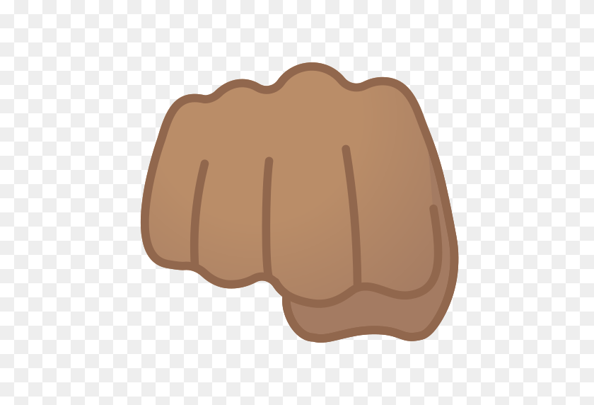 512x512 Oncoming Fist Emoji With Medium Skin Tone Meaning And Pictures - Fist Emoji PNG