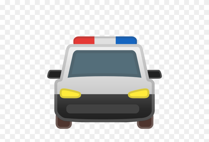 512x512 Приближающийся Полицейский Автомобиль Эмодзи, Означающий С Картинками От А До Я - Автомобиль Emoji Png