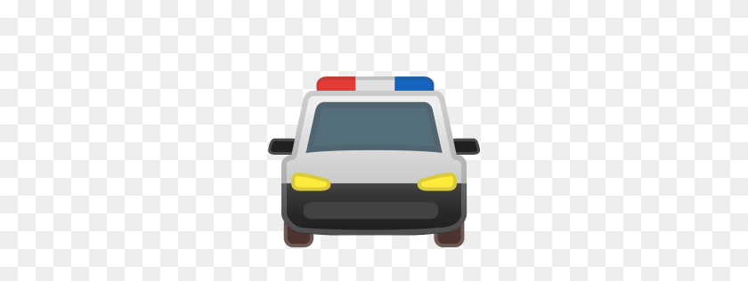 256x256 Значок Приближающейся Полицейской Машины Ното Смайлики, Набор Иконок Для Путешествий, Google - Полицейский Автомобиль Png