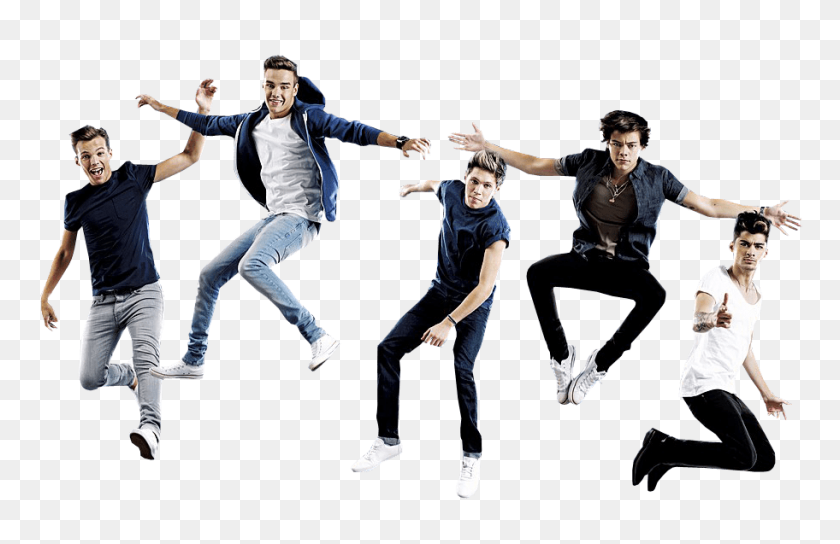 912x567 One Direction Jumping Transparent Png - One Direction PNG