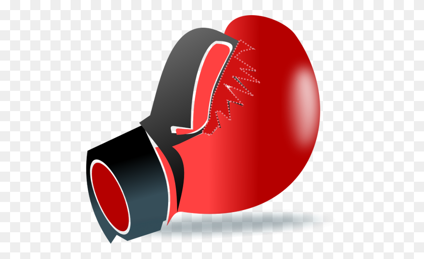 500x453 One Leather Boxing Glove Vector Clip Art - Punch Clipart