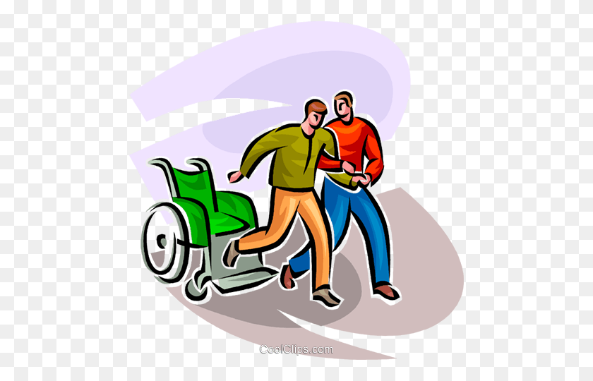 474x480 One Man Helping Another Man Royalty Free Vector Clip Art - Helping Someone Clipart
